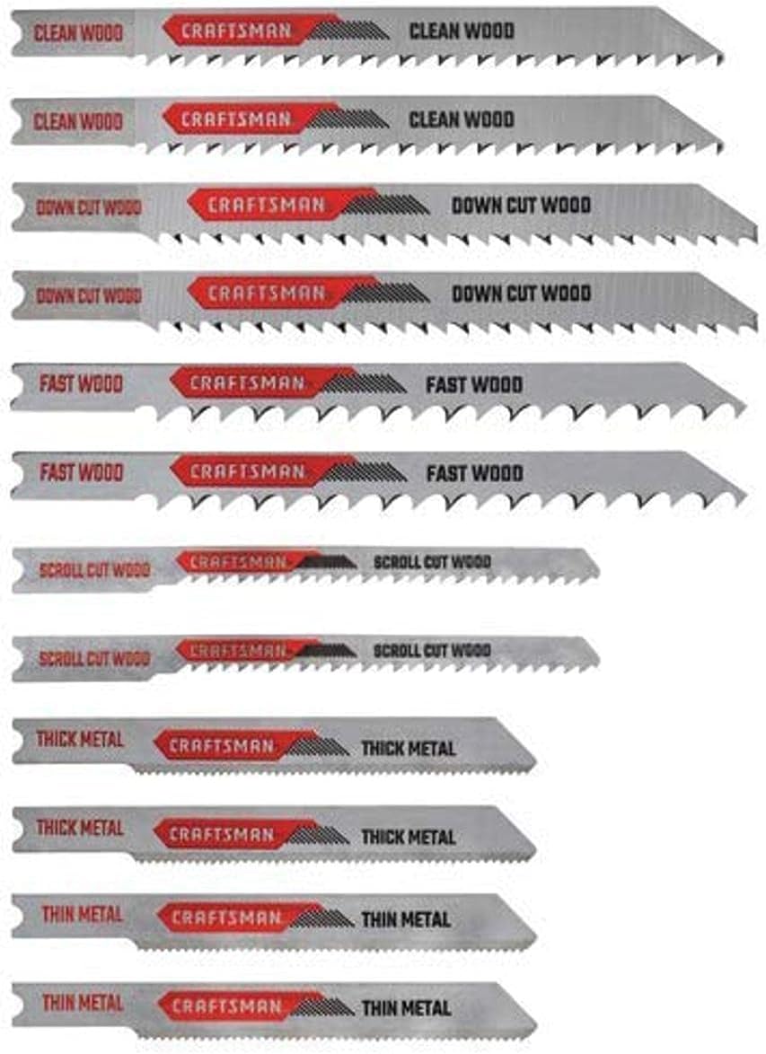 CRAFTSMAN U-Shank Jigsaw Blades 12-Piece
